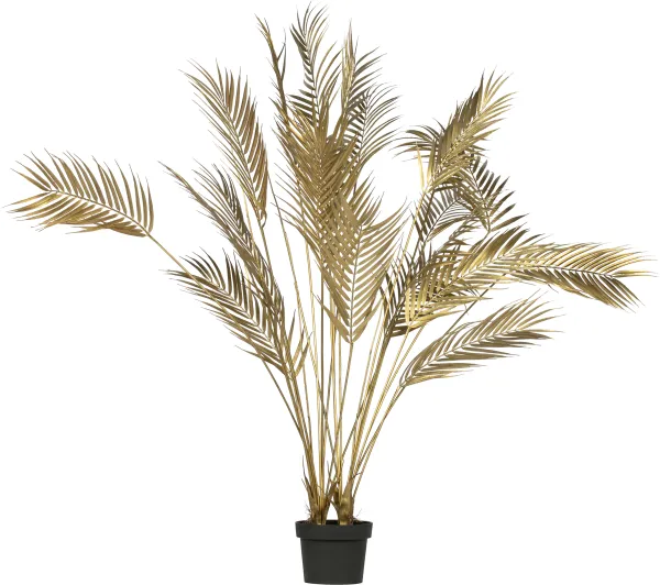 WOOOD Palm kunstig plante - guld polyester (H:110)